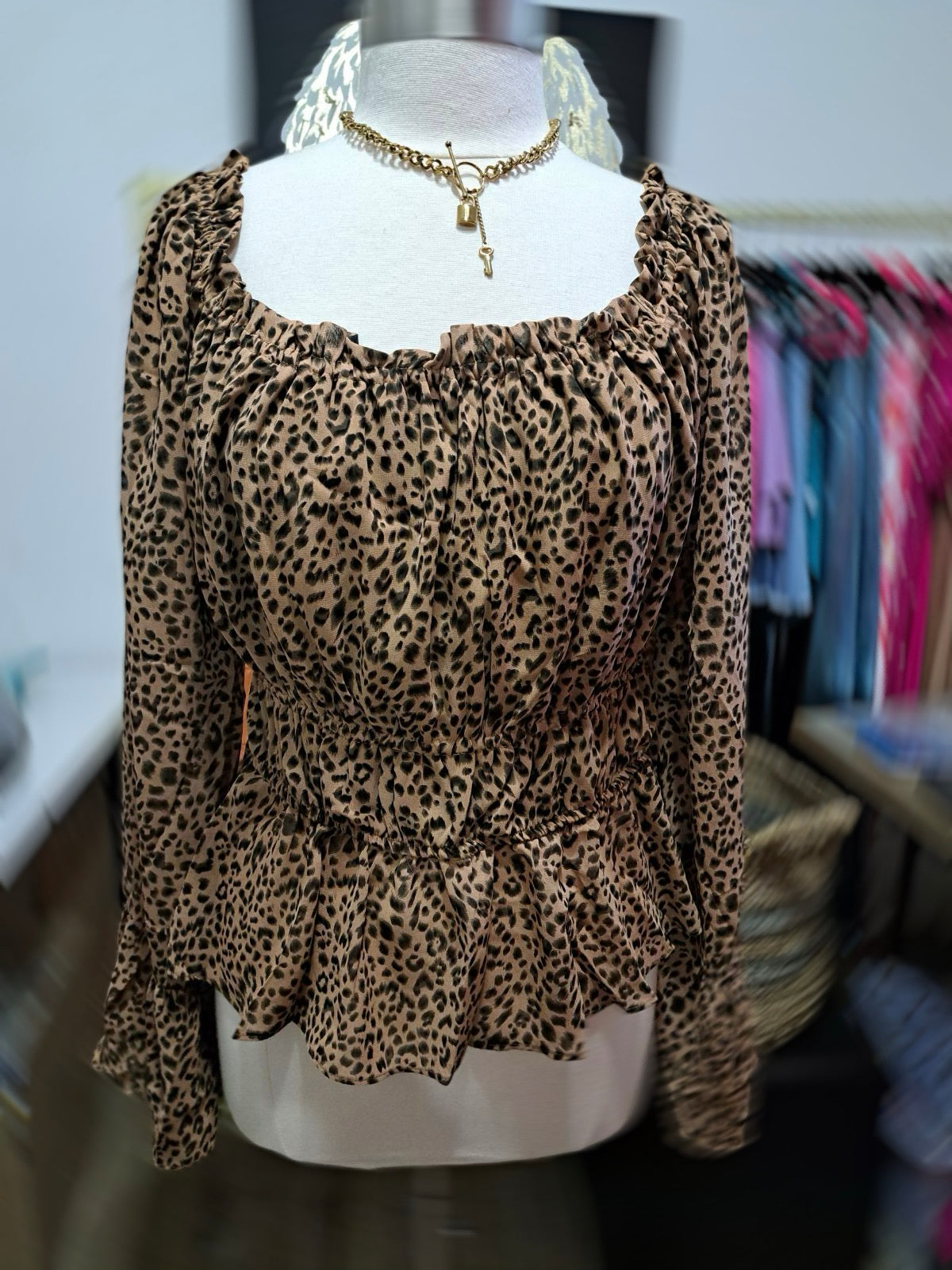 Plus Size Animal Print Top